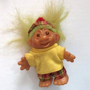 1986 Dam Golfer Troll Doll Treasure Troll 80s